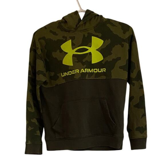 Under Armour Other - Under Armour Camouflage Hoodie Warm Cozy Outdoor Wear Sz YMD or 10-12